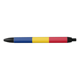 Romania flag black ink pen