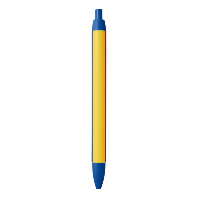 Romania Flag Black Ink Pen (Front Vertical)