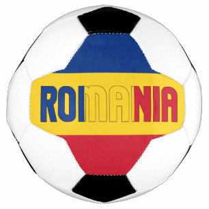 Romania Flag Blue Yellow Red Tricolor Patriotic  Soccer Ball