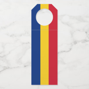 Romania flag bottle tag
