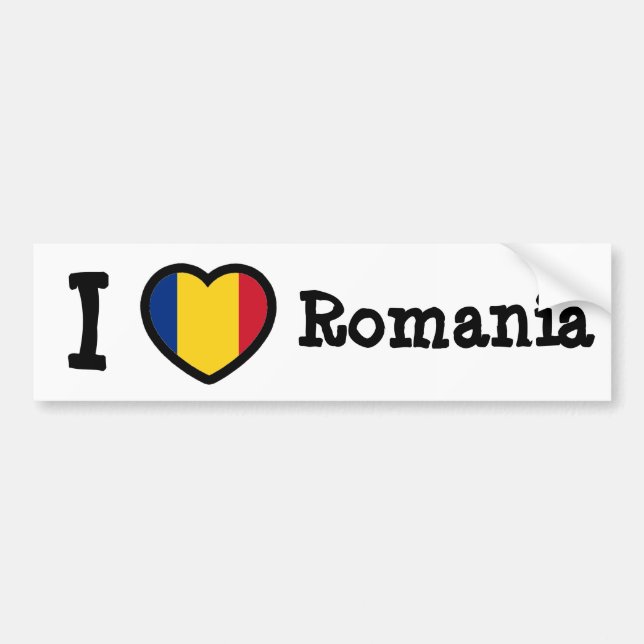 Romania Flag Bumper Sticker (Front)