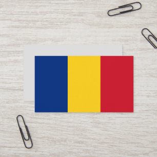 Romania flag business card