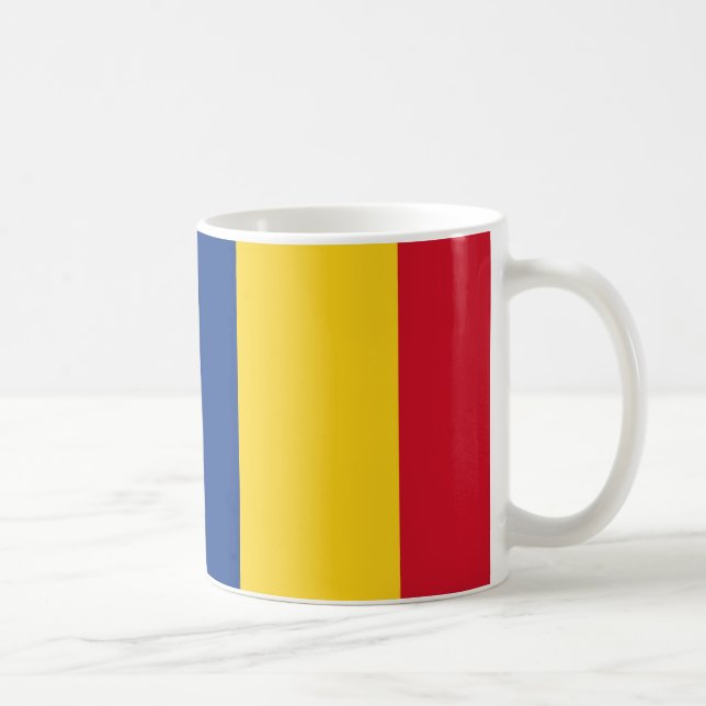 Romania Flag Ceramic Coffee Mug (Right)