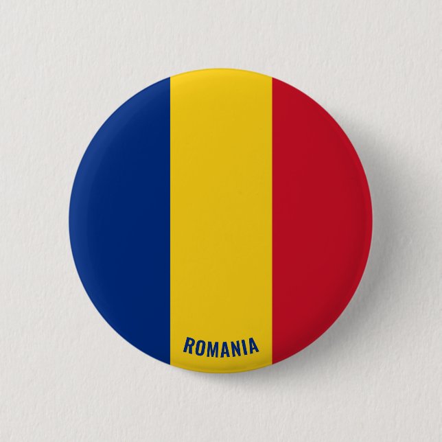 Romania Flag Charming Patriotic 6 Cm Round Badge (Front)