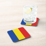 Romania Flag Coaster<br><div class="desc">A design based on the flag of Romania covers the front of this square coaster. Most flags have a 3:2 or 2:1 aspect ratio but here have been intelligently reshaped by FlagAndMap to fit the product while preserving the integrity of the original design. These coasters are an ideal way to...</div>