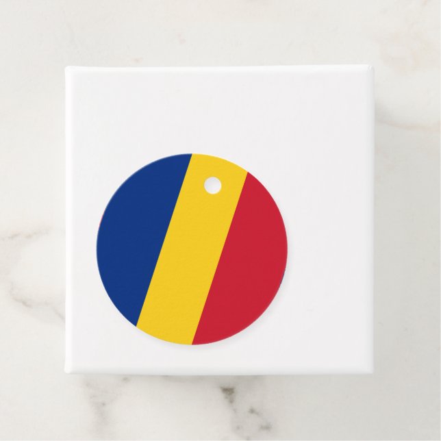 Romania flag favour tags (In Situ)