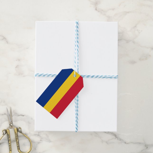 Romania flag gift tags (With Twine)