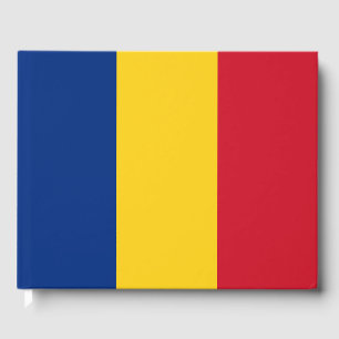 Romania flag guest book
