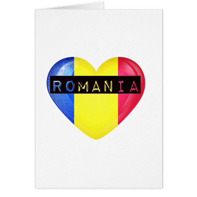 Romania Flag Heart (Front)