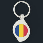 Romania Flag Key Ring<br><div class="desc">Patriotic flag of Romania.</div>