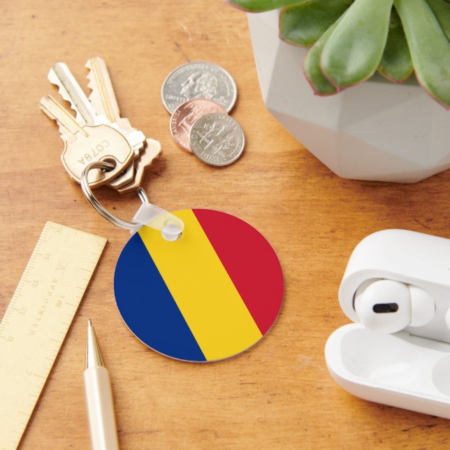 Romania flag key ring (Desk)