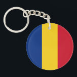 Romania Flag Key Ring<br><div class="desc">Patriotic flag of Romania.</div>