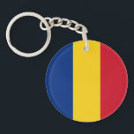 Romania Flag Key Ring<br><div class="desc">Patriotic flag of Romania.</div>