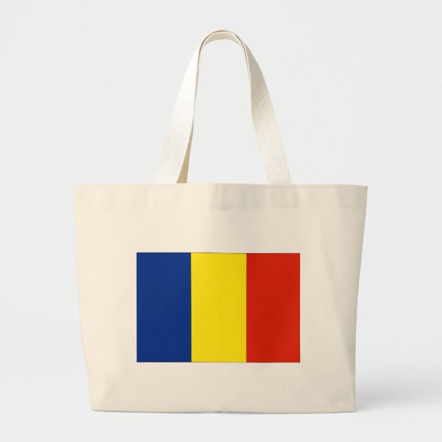 Romania flag large tote bag (Front)