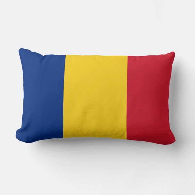 Romania Flag Lumbar Cushion (Front)