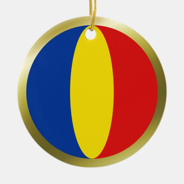 Romania Flag Ornament (Front)