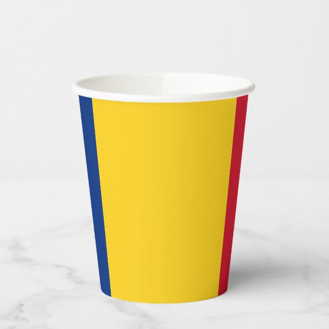 Romania flag paper cups (Left)