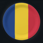 Romania Flag Paper Plate<br><div class="desc">Romania Flag</div>