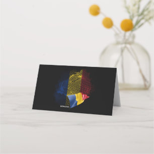 Romania flag place card