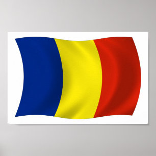 Romania Flag Poster Print