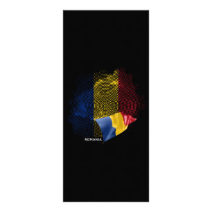 Romania flag rack card