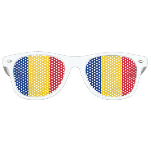Romania Flag Retro Sunglasses