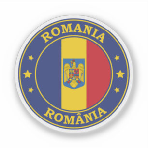 Romania Flag Round Circle Emblem