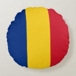 Romania Flag Round Cushion<br><div class="desc">Patriotic flag of Romania.</div>