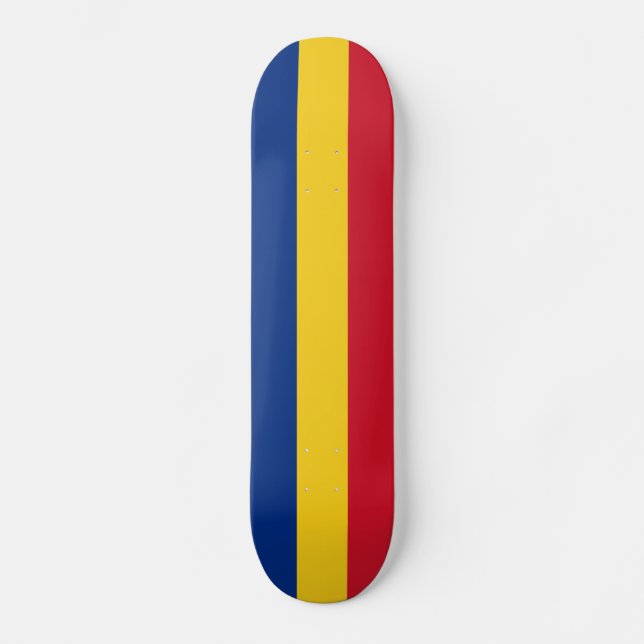 Romania Flag Skateboard (Front)