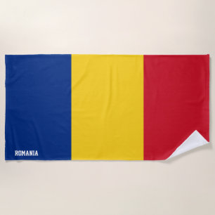 Romania Flag Splendid Patriotic Beach Towel