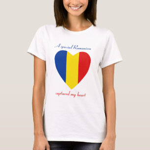 Romania Flag Sweetheart T-Shirt
