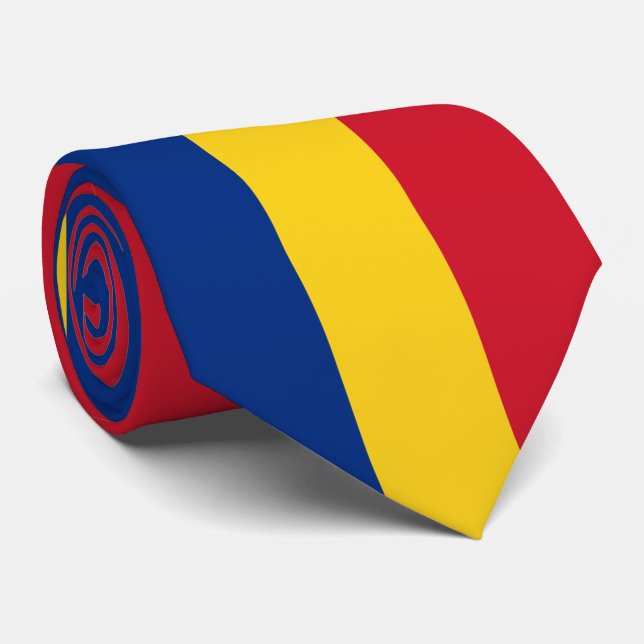 Romania Flag Tie (Rolled)