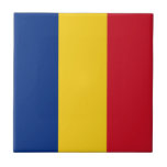 Romania Flag Tile<br><div class="desc">The Romanian flag is a vertical triband. The used colours in the flag are blue, red, yellow. The proportion of the Romanian flag is 2:3. The Flag of Romania was adopted in 1989. The first use of the current flag design was in 1867. The last change to the current Romanian...</div>