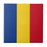 Romania Flag Tile<br><div class="desc">Patriotic flag of Romania.</div>
