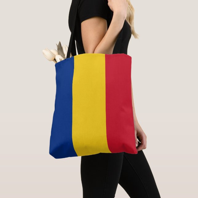 Romania flag tote bag (Close Up)
