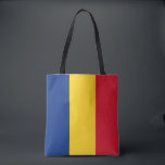 Romania Flag Tote Bag<br><div class="desc">The Romanian flag is a vertical triband. The used colours in the flag are blue, red, yellow. The proportion of the Romanian flag is 2:3. The Flag of Romania was adopted in 1989. The first use of the current flag design was in 1867. The last change to the current Romanian...</div>