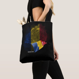 Romania flag tote bag