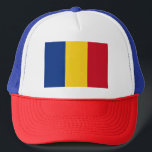 Romania Flag Trucker Hat<br><div class="desc">Patriotic flag of Romania.</div>