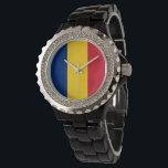 Romania flag watch<br><div class="desc">An ideal gift for all those who are patriotic of their country!</div>