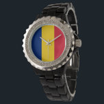Romania flag watch<br><div class="desc">An ideal gift for all those who are patriotic of their country!</div>
