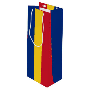 Romania flag wine gift bag