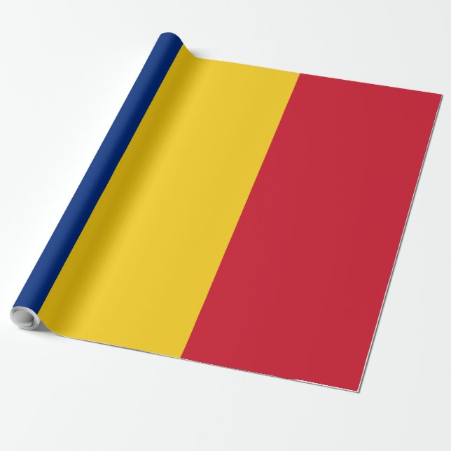 Romania flag wrapping paper (Unrolled)