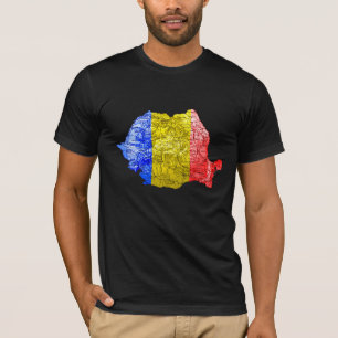Romania Flagcolor Map T-Shirt