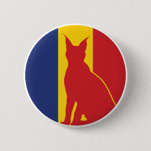 Romania Lynx Romanian National Animal Flag 6 Cm Round Badge