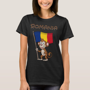 Romania Monkey Romanian Fans T-Shirt