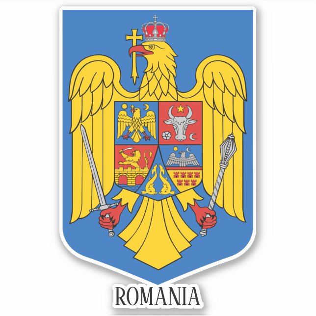 Romania National Coat Of Arms Patriotic (Front)