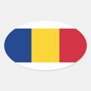 Romania Oval Sticker