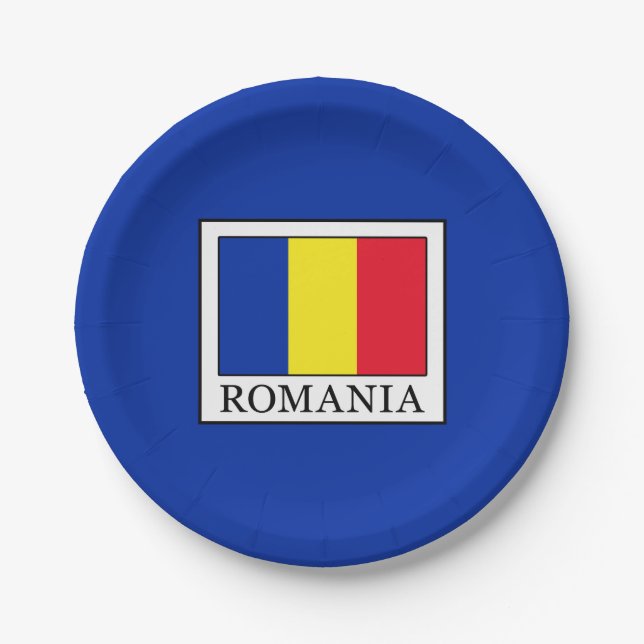 Romania Paper Plate (Front)