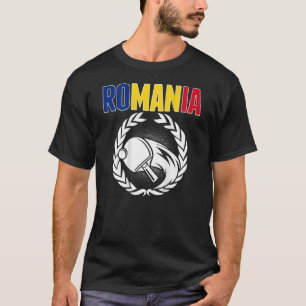 Romania Ping Pong   Romanian Table Tennis Supporte T-Shirt