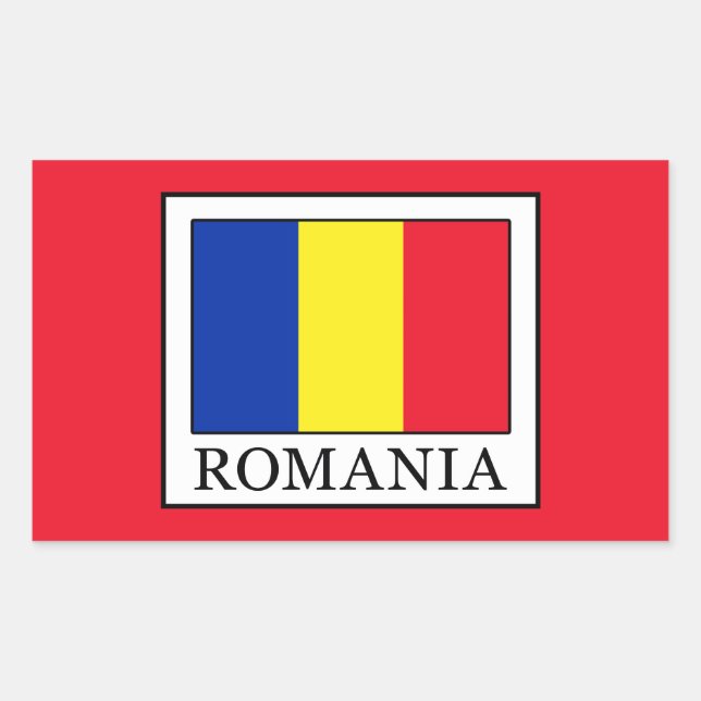 Romania Rectangular Sticker (Front)